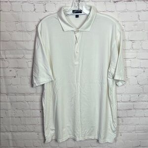 Peter Millar Crown Crafted White Short Sleeve Polo Shirt